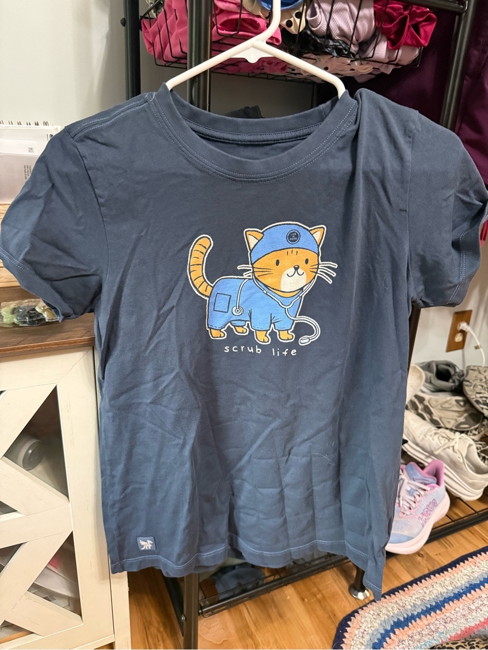 Life Is Good Navy "Scrub Life" Cat Tee